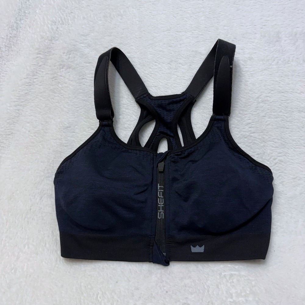 Shefit 36DD Luxe Sports Bra Black High Impact Adjustable Running Yoga Workout